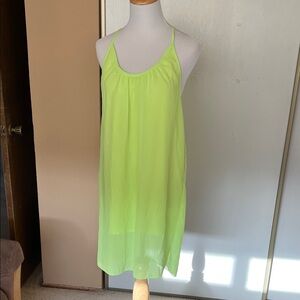 Neon lime Green Sleeveless Dress
